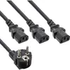 Силовой кабель InLine Y-power 1x CEE 7/7 - 3x IEC C13 1м Photo 3