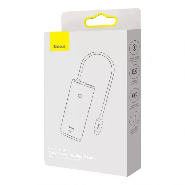 Baseus USB koncentrators WKQX050102 — 2× USB 3.0, HDMI 1.4 Photo 3