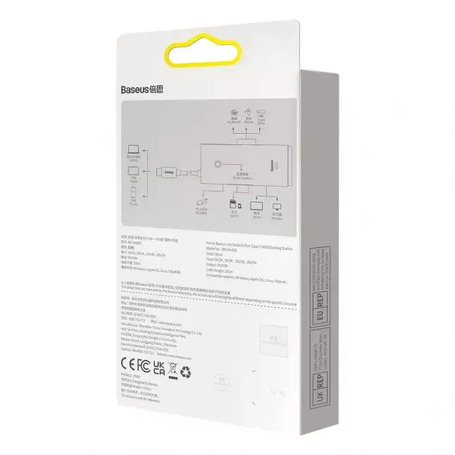 Baseus USB koncentrators WKQX050102 — 2× USB 3.0, HDMI 1.4 Photo 4