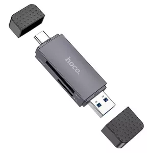 Card reader HOCO HB45 2-slot SD/TF with USB-A and USB-C connections