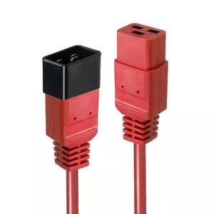 Pagarināšanas kabelis Lindy 1m IEC C19 uz C20 Sarkans