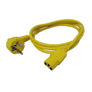 Power Cable ROLINE 19.08.1011 Yellow 1.8m CEE7/7 C13