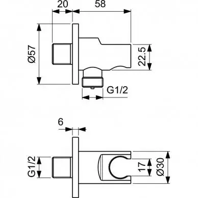 Держатель ручного душа Ideal Standard BC807XG Photo 2