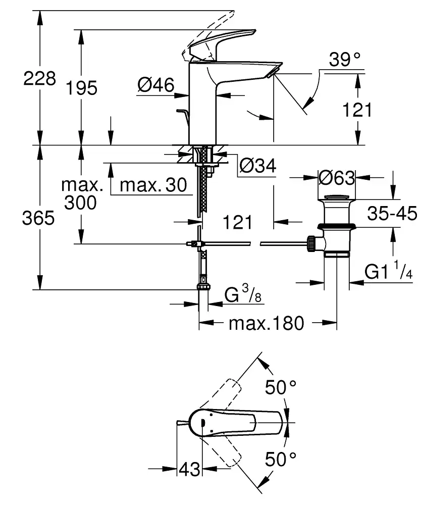 Jaucējkrāns GROHE Eurosmart 23322003 Photo 4
