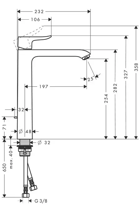 Jaucējkrāns Hansgrohe Metris 31082000 Photo 6