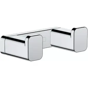 Double towel hook Hansgrohe AddStoris 41755000, chrome finish