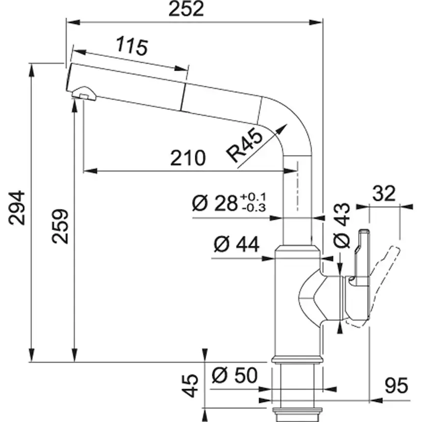 Pull-out Kitchen Faucet Franke Urban Silver Photo 2