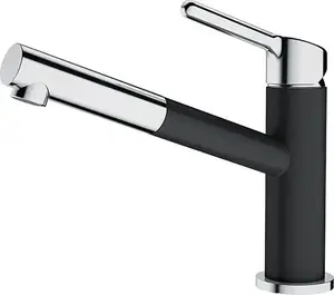 Kitchen faucet Franke Orbit 115.0623.057 with pull-out hose, chrome and onyx black finish