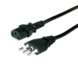 Power Cable Black VALUE 19.99.2072 1.8 m CEI 23-50 IEC 320