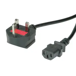 Power Cable Black VALUE 19.99.2018 1.8m BS 1363 IEC 320