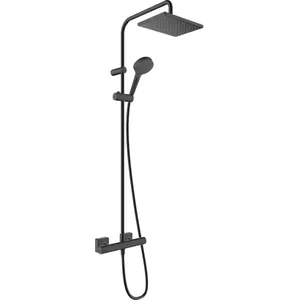 Система душа Hansgrohe Showerpipe 230 2 головки настенная черная 112.4 см