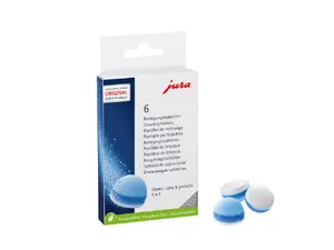 Cleaner tablets for coffee makers jura JU163 — box of 6, corrosive detergent, TUV certified