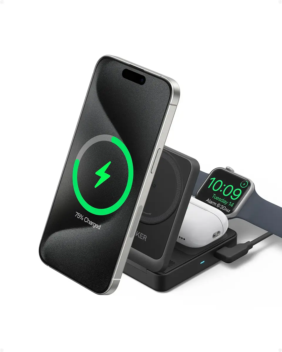Anker B2557311 MagGo 3-in-1 salokāms bezvadu