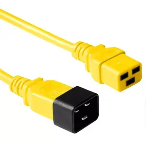 Кабель питания C19 C20 желтый 3 м ACT Powercord AK5103