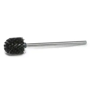 Toilet brush with holder ZELLER 98012 — stainless steel handle, black/silver, Ø 7.5 cm, width 395 mm