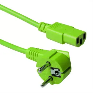 Power cord CEE 7/7 male angled ACT AK5136 0.6m