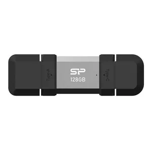 USB flash drive Silicon Power SP128GBUC3C51V1S 128 GB USB 3.2 Gen 1 Type-A / Type-C, aluminium cap, black/silver