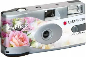 Disposable Film Camera AgfaPhoto LeBox Wedding 112035 — 27 exposures, fixed-focus, flash
