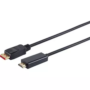 DisplayPort 1.4 &gt; HDMI (ST-ST) 10 m adaptera kabelis 4K 60 Hz melns