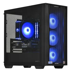 Настольный ПК Mini Tower Actina AMD Ryzen 5 5600 3.5 ГГц 16 ГБ DDR4-SDRAM 1 ТБ SSD AMD Radeon RX 7600 Черный