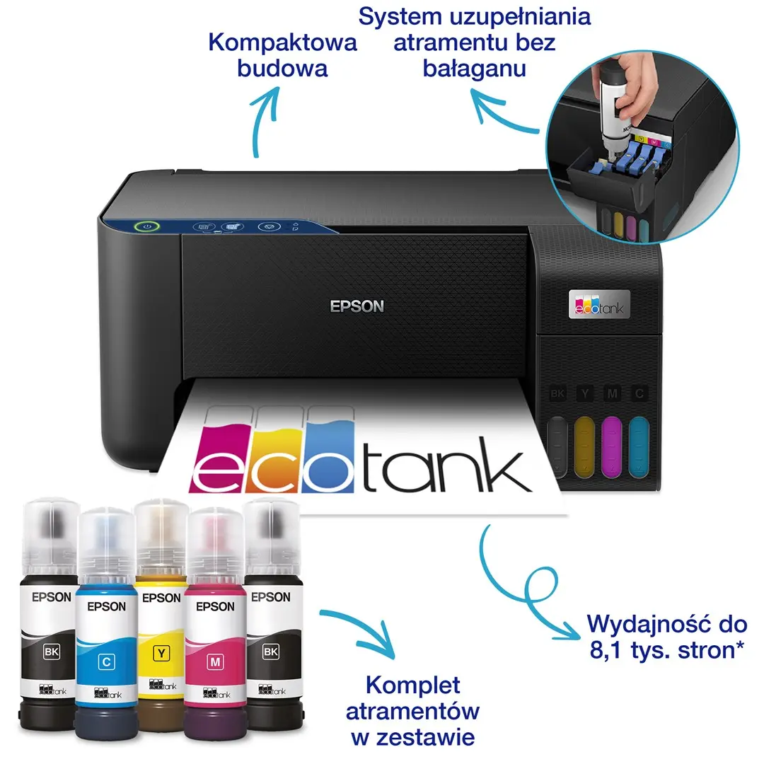 Epson EcoTank L3231 Inkjet Multifunction Printer Photo 8