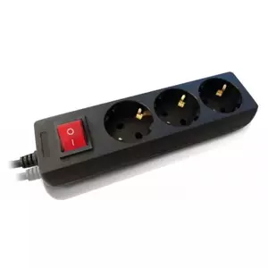 Удлинитель e+p E 46 1.5м 3 розетки черный