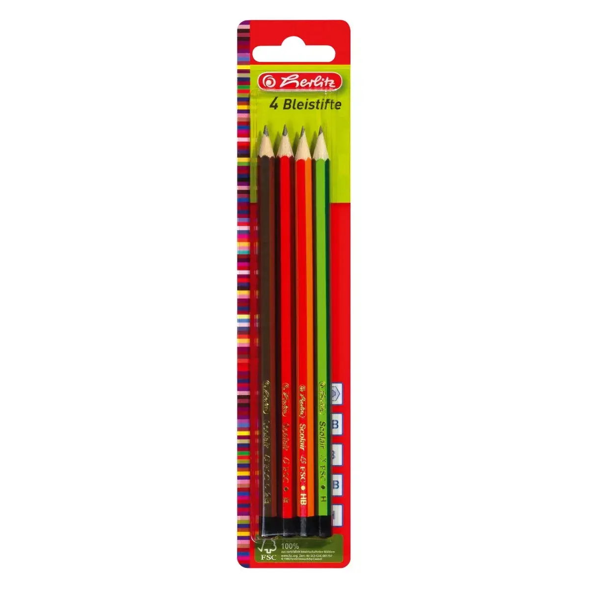Herlitz 8670051 grafīta zīmulis, 4 gabali