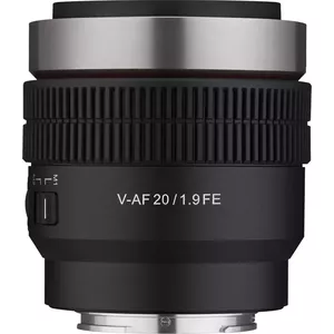 Wide-angle cinema lens Samyang V-AF 20mm T1.9 for Sony, manual control, autofocus support