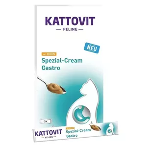 Лакомство для кошек KATTOVIT Feline Spezial-Cream Gastro 6×15 г — диетическое крем‑лакомство для поддержки ЖКТ