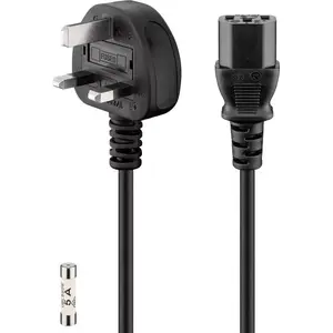 IEC Power Cord Goobay 45754 1.8m Black