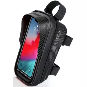Bike phone mount Tech-Protect V2 M Black — universal handlebar holder, medium size
