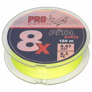 Fishing line Pro Catch X8 braided 0.07 mm — 150 m, yellow