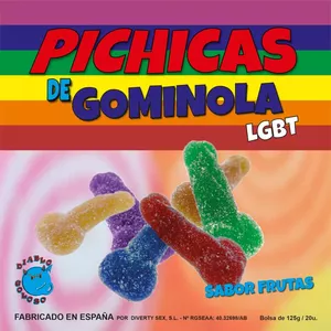 Кондитерские конфеты PRIDE Gummy Fruits D-231701 — фруктовые жевательные желейки с сахарной глазурью