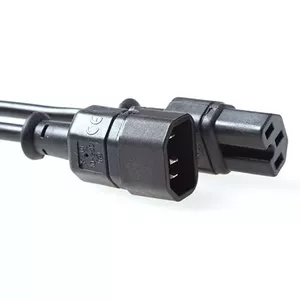 Силовой кабель ACT Powercord C14 - C15 черный 0.6 м