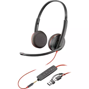 Austi POLY Blackwire 3225 Stereo USB-C +3.5mm Pieslēgums Birojam