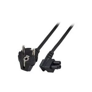 Power cord CEE 7/7 male angled - C5 angled black 3 m ACT