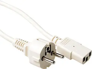 ACT Strāvas padeves kabelis CEE 7/7 vīrietis - C13 sieviete ziloņkaula 2.5 m 230 V 10 A