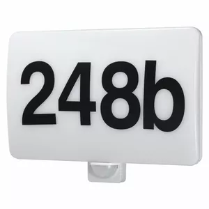 LED lamp with house number sign MACLEAN MCE466 — outdoor wall light, integrated LED lighting
