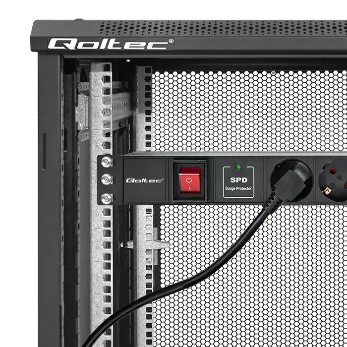 QOLTEC PDU 1U 16A 6xSCHUKO 1.8м Photo 3