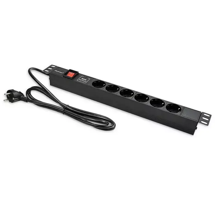 QOLTEC PDU 1U 16A 6xSCHUKO 1.8м Photo 6