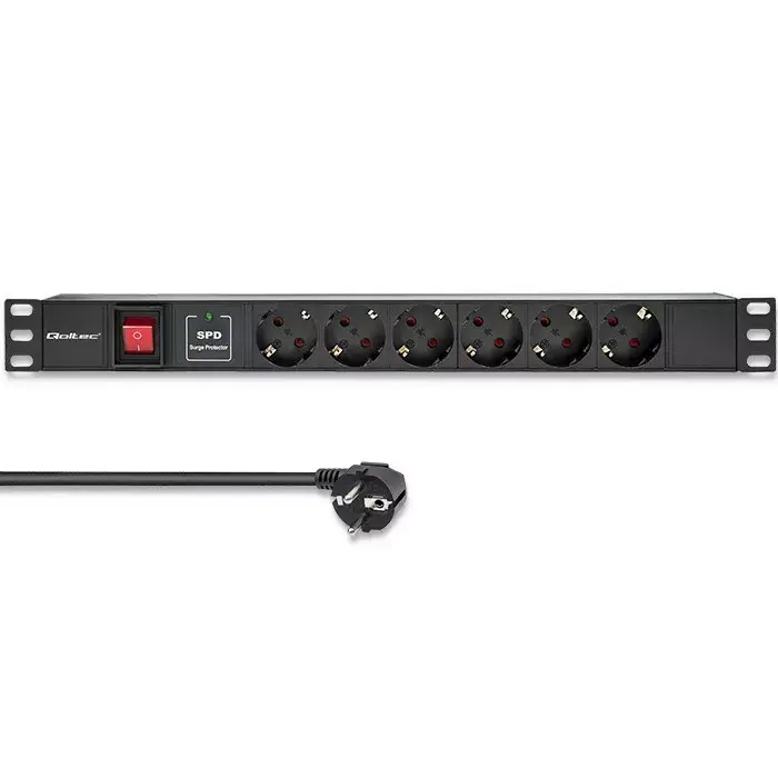QOLTEC PDU 1U 16A 6xSCHUKO 1.8м Photo 8