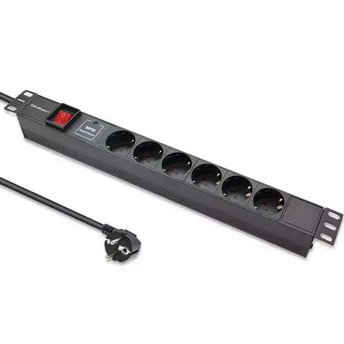 QOLTEC PDU 1U 16A 6xSCHUKO 1.8м Photo 9
