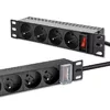 Qoltec 10 collu 1U statīva strāvas bloks 4x French Photo 4
