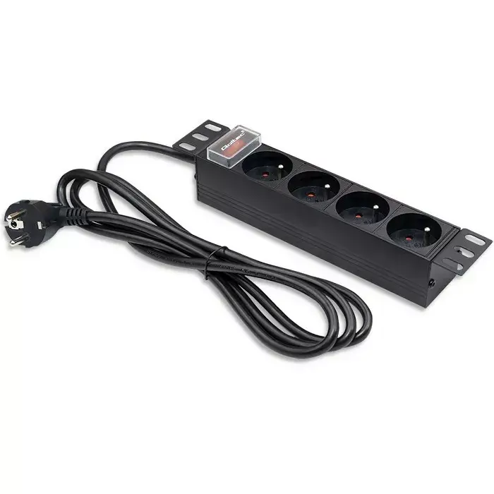 Qoltec 10 collu 1U statīva strāvas bloks 4x French Photo 6