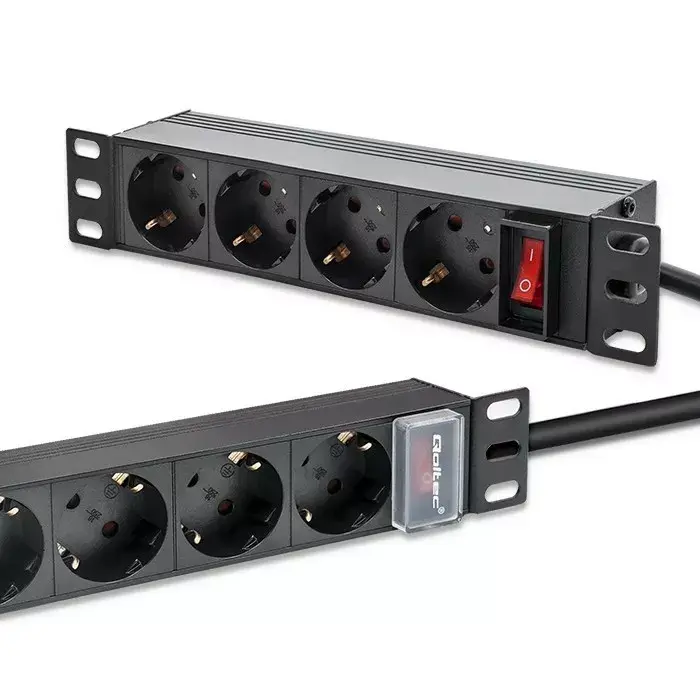 Сетевой фильтр QOLTEC 54603 — 1U, 16A, 4× SCHUKO Photo 4