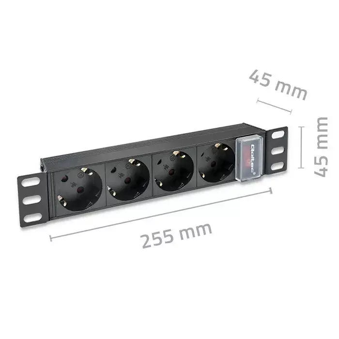 Сетевой фильтр QOLTEC 54603 — 1U, 16A, 4× SCHUKO Photo 7