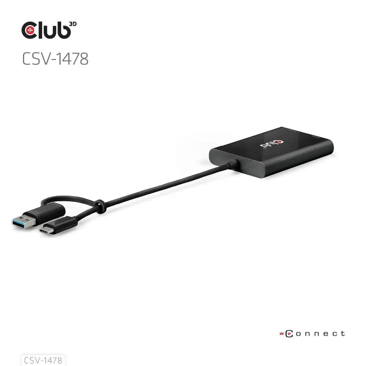Club 3D CSV-1478 USB-C uz 2× DisplayPort 4K60Hz Photo 5