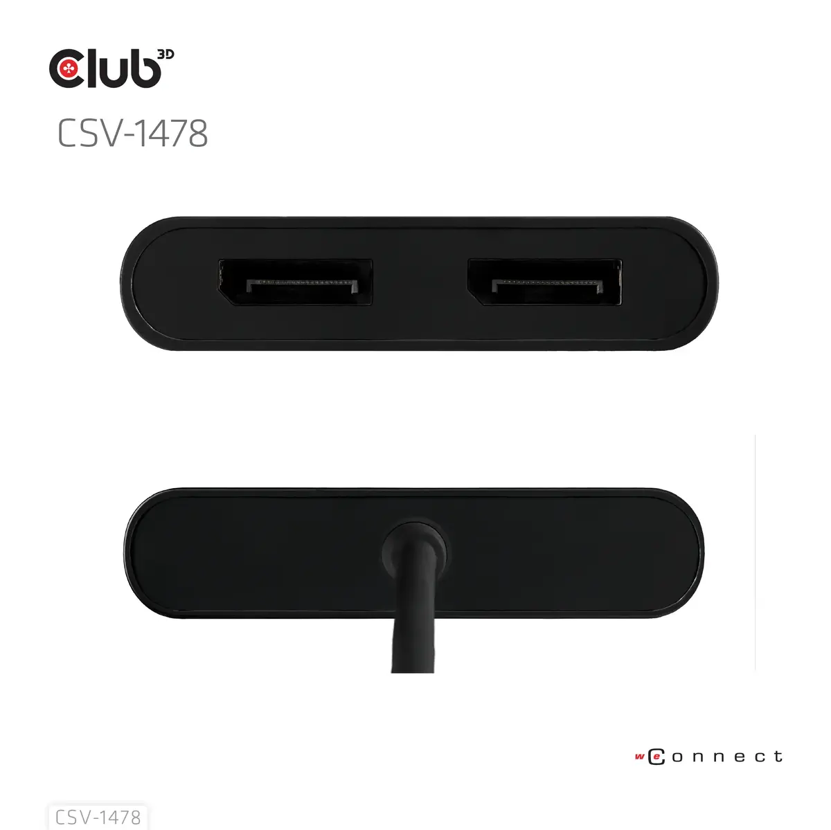 Club 3D CSV-1478 USB-C uz 2× DisplayPort 4K60Hz Photo 7