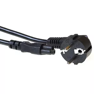 Power cord CEE 7/7 male angled ACT Powercord C5 black 7 m