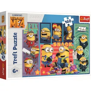 Puzle TREFL Minions Fun, 160 daļas — bērnu kartona puzle, 160 elementu